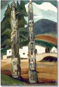 'Totems and Indian Houses' / Emily Carr / B.C. Archives / PDP00672
