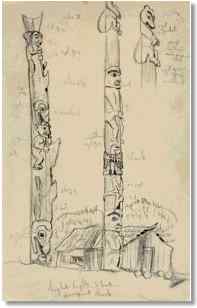 'Two Totems Near a House' / A.Y. Jackson / National Gallery of Canada / 17515