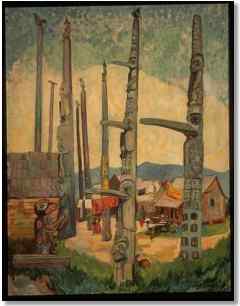 'Totem Poles at Kitsegukla' / Emily Carr / Vancouver Art Gallery / 37.2