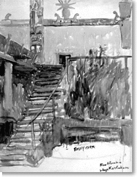 'Cedar House Staircase and Sunburst' / Emily Carr / B.C. Archives / PDP02810