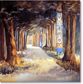 'Totem Walk at Sitka' / Emily Carr / Art Gallery of Greater Victoria / 94.55.4